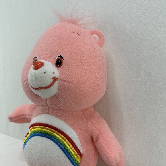 Cheer Bear Care Bears Pink Rainbow 13" 2005 Stuffed Animal Plush Toy - Picture 2 of 7